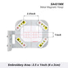 SA431MK Metal Magnetic Hoop for embroidery machines, showing its size and features.