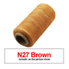 A roll of N27 Brown waxed thread for leather and crafting.