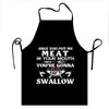 Black unisex kitchen chef apron with thin black straps.