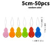 A set of 5 to 50 plastic threaders in various random colors, measuring 5cm to 50pcs.
