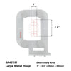 SA431M Large Metal Hoop with 1 inch by 2.5 inch embroidery area