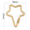 Gold stainless steel heart-shaped screw lock carabiner clasps for jewelry making