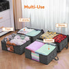 A set of multi-use foldable storage bags for organizing T-shirts, shirts, and towels.
