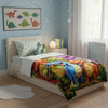Dinosaur Adventure Throw Blanket – Soft Coral Fleece for Kids