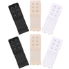 Set of adjustable bra extender straps in black and beige for support and fitting