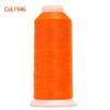 A spool of bright orange high tenacity machine embroidery thread labeled Col.1946.