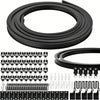 Black flexible bendable curtain track for walls and ceilings with various mounting hardware options
