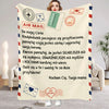 Personalized Mother's Letter Flannel Throw Blanket