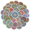 A vibrant collection of colorful mandala graffiti stickers for phone and decoration