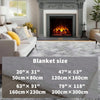 A plush long-pile area rug is displayed in a modern living room setting with a fireplace and light-colored furniture.