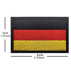 Black and yellow embroidered flag patch featuring the German national colors.