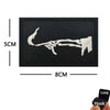 Blackbeard skull pirate flag embroidered patch with hook and loop backing