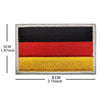 Embroidered Germany flag hook and loop patch featuring black, red, and gold horizontal stripes.
