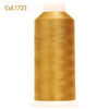 Spool of gold colored embroidery thread labeled Col.1725