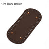 One piece dark brown PU leather bag bottom pads with stud detailing