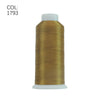 A spool of gold embroidery thread with a white plastic core and white base.
