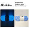 Blue GP905 yarn, 2mm diameter and 50 meters long, made of 100% polyester fiber.