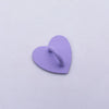 A small, purple heart-shaped metal phone charm connector.