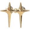 Gold star-shaped jean buttons used for clothing