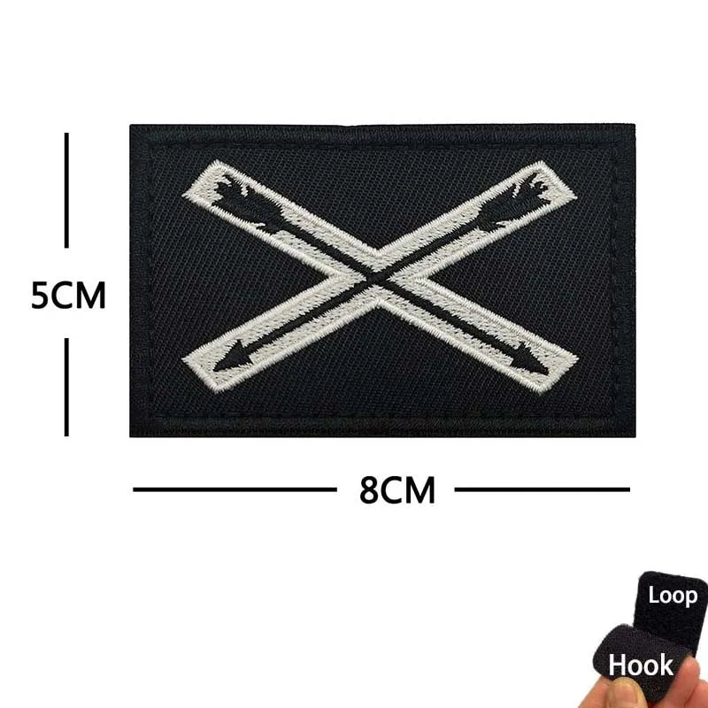 Blackbeard skull pirate flag embroidered patch with hook and loop backing