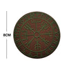 Dark olive green embroidered Valknut Viking patch with hook and loop backing
