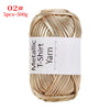 Spool of metallic gold T-shirt yarn for crochet and DIY crafts