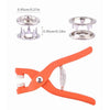 Metal snap button kit with pliers and a tool for DIY sewing crafts