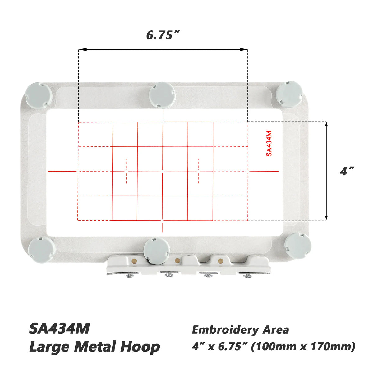 SA434M Large Metal Hoop with 6.75 inch diameter and 4 inch height for embroidery