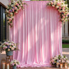 Burgundy Velvet-Look Polyester Backdrop Curtain
