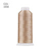 A roll of gold-colored polyester embroidery thread with a white core.