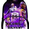 A black backpack featuring a graphic of Kobe Bryant and LeBron James with the text The Last Jedi Bryant