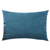 A solid teal velvet throw pillow cover with a smooth texture.