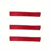 A set of three rectangular, deep red oil-proof door handle covers.