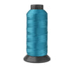 Roll of heavy duty 3-ply nylon sewing thread in teal color