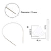 Stainless steel circular knitting needles set with a 2.2mm diameter and a 7cm length.