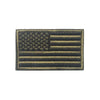 A rectangular patch featuring the design of the USA flag with hook and loop backing.