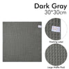 Dark Gray 30x30cm large waffle plaid lint-free microfiber cleaning towel