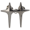 Silver adjustable star-shaped jean buttons for clothing
