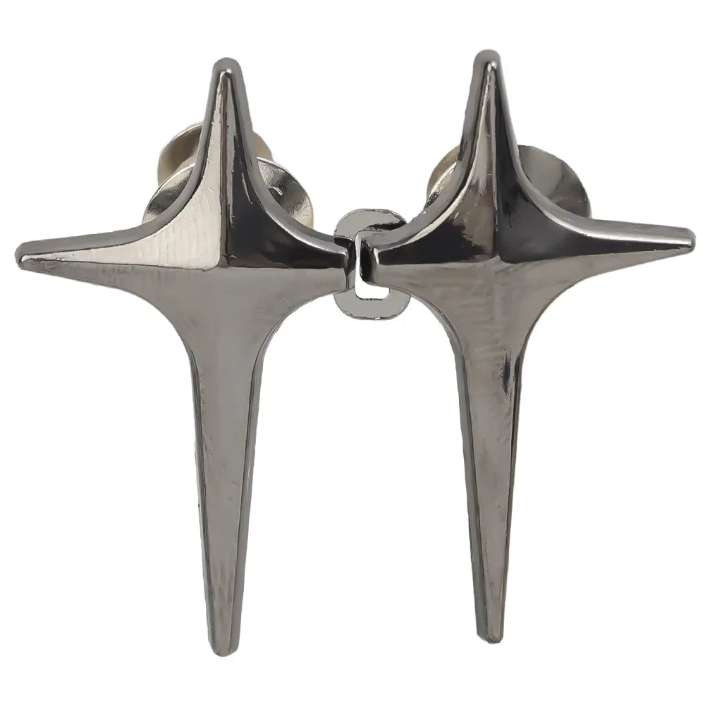 Silver adjustable star-shaped jean buttons for clothing