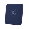 Dark blue waterproof jacquard sofa seat slipcover with a white abstract design