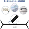 A black adjustable bed sheet strap is shown with a 100cm length and a 2.5cm width, used to secure fitted sheets.