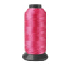 A roll of heavy duty 3-ply nylon sewing thread in bright pink.