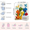 A collection of dinosaur cartoon throw blankets shown alongside various activities like traveling, sleeping, reading, relaxin