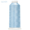 Spool of light blue high tenacity machine embroidery thread labeled Col.1675
