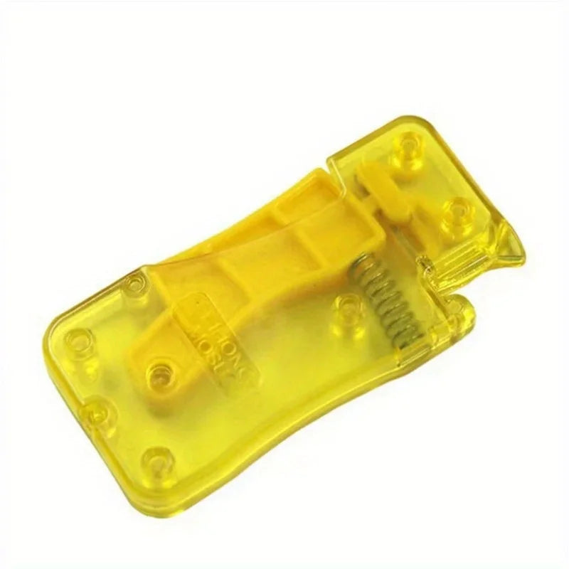 Yellow plastic manual automatic needle threader for crafting