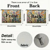 Double-sided floral cosmetic storage pouch showing the front and back designs