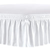 White elegant elastic bed skirt with ruffles