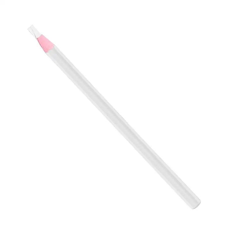 A white fabric chalk marker with a pink tip shown diagonally.