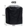 Black heavy duty waterproof BBQ grill cover with dimensions 71cm by 56cm