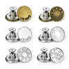 A set of ten metal jeans buttons and a screwdriver for repair.
